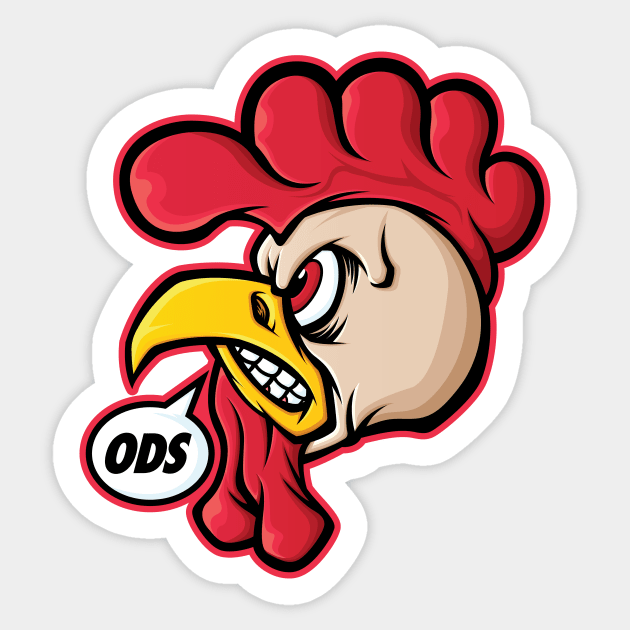 ODS Cocky Rooster Sticker by orozcodesign